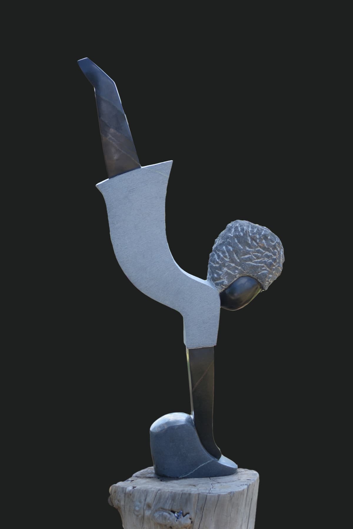Hand Stand — Stone Shona sculpture by Artist Name