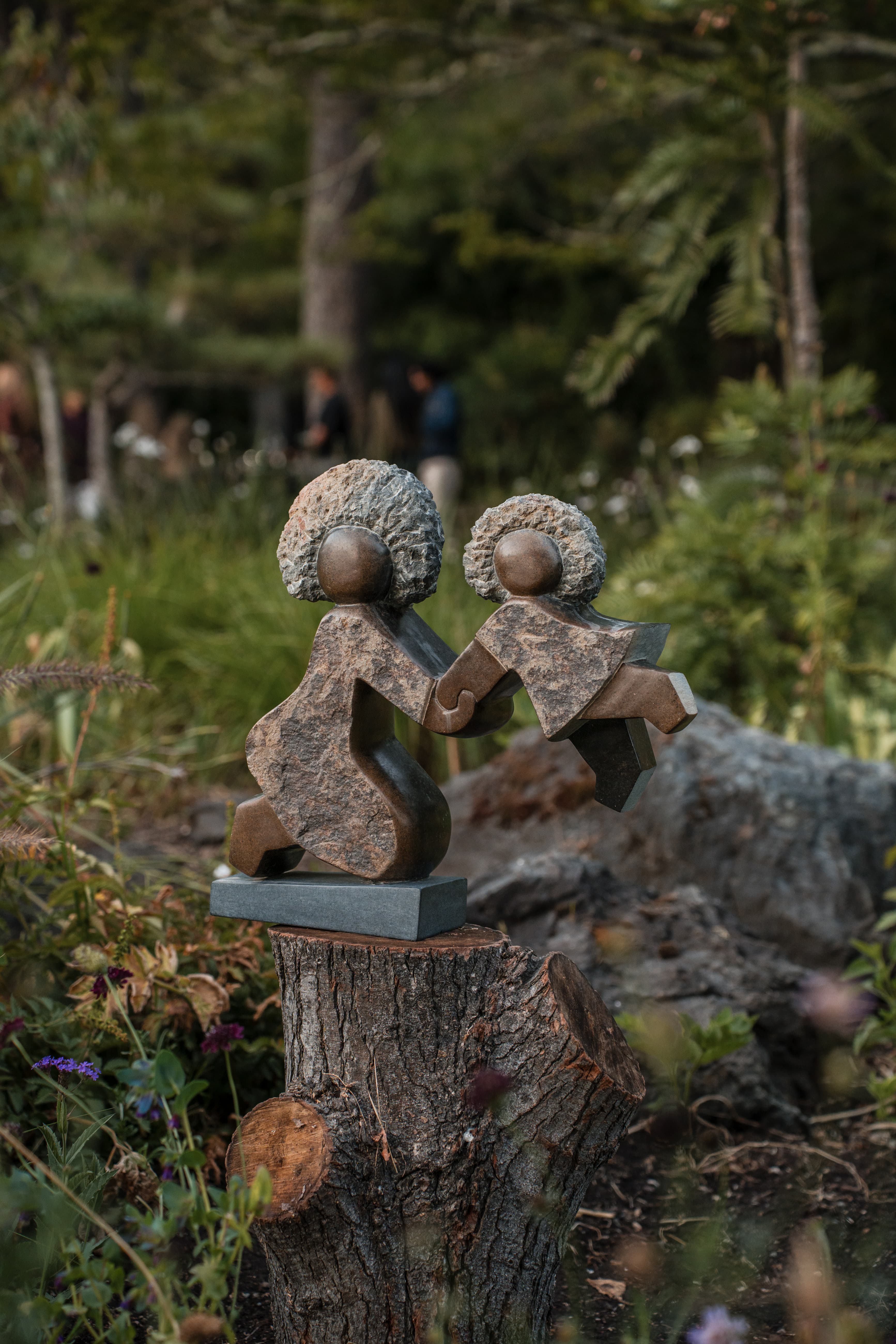Dominic Benhura Shona stone sculpture at Marin Art & Garden Center, Ross California