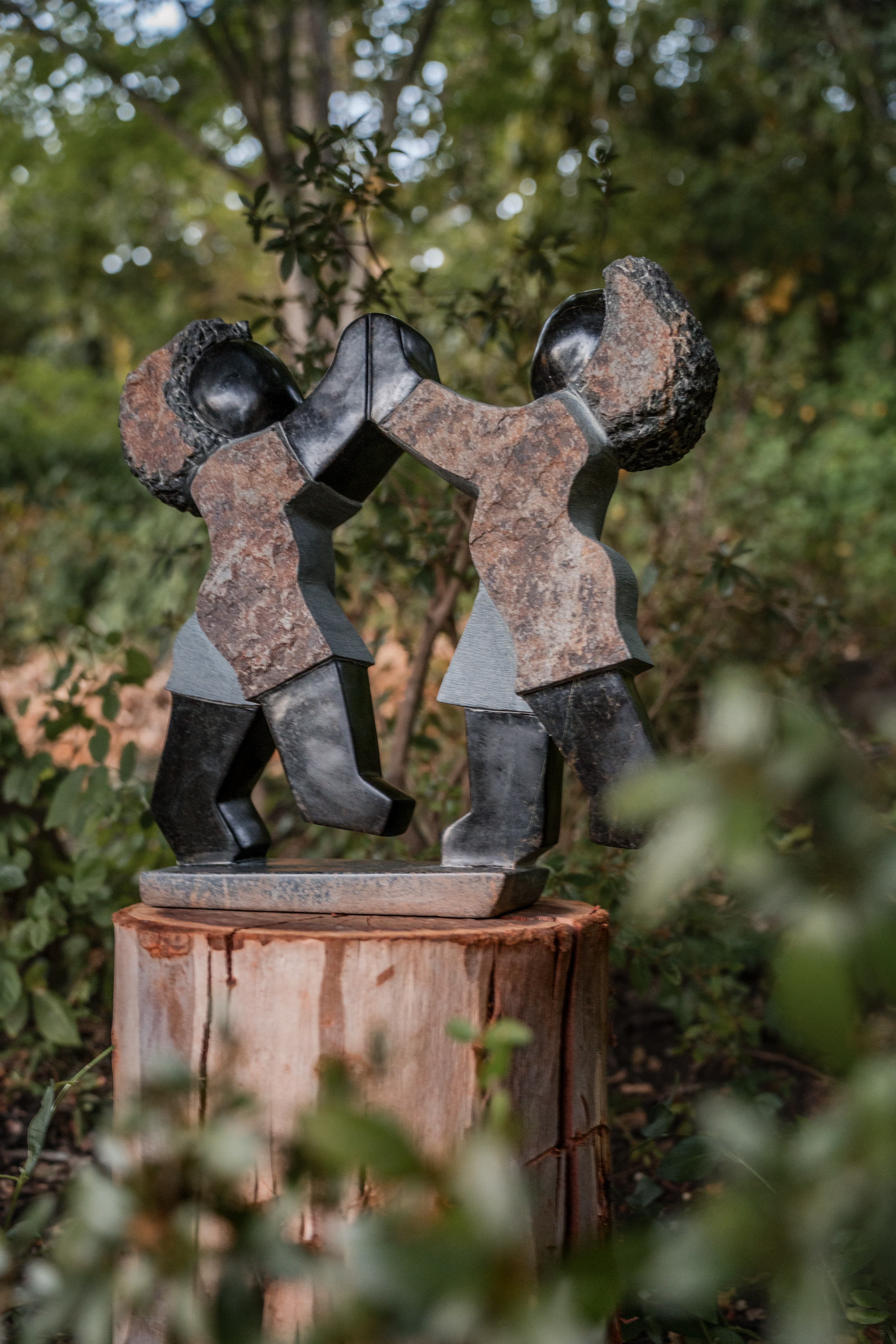 Dominic Benhura Shona stone sculpture at Marin Art & Garden Center, Ross California