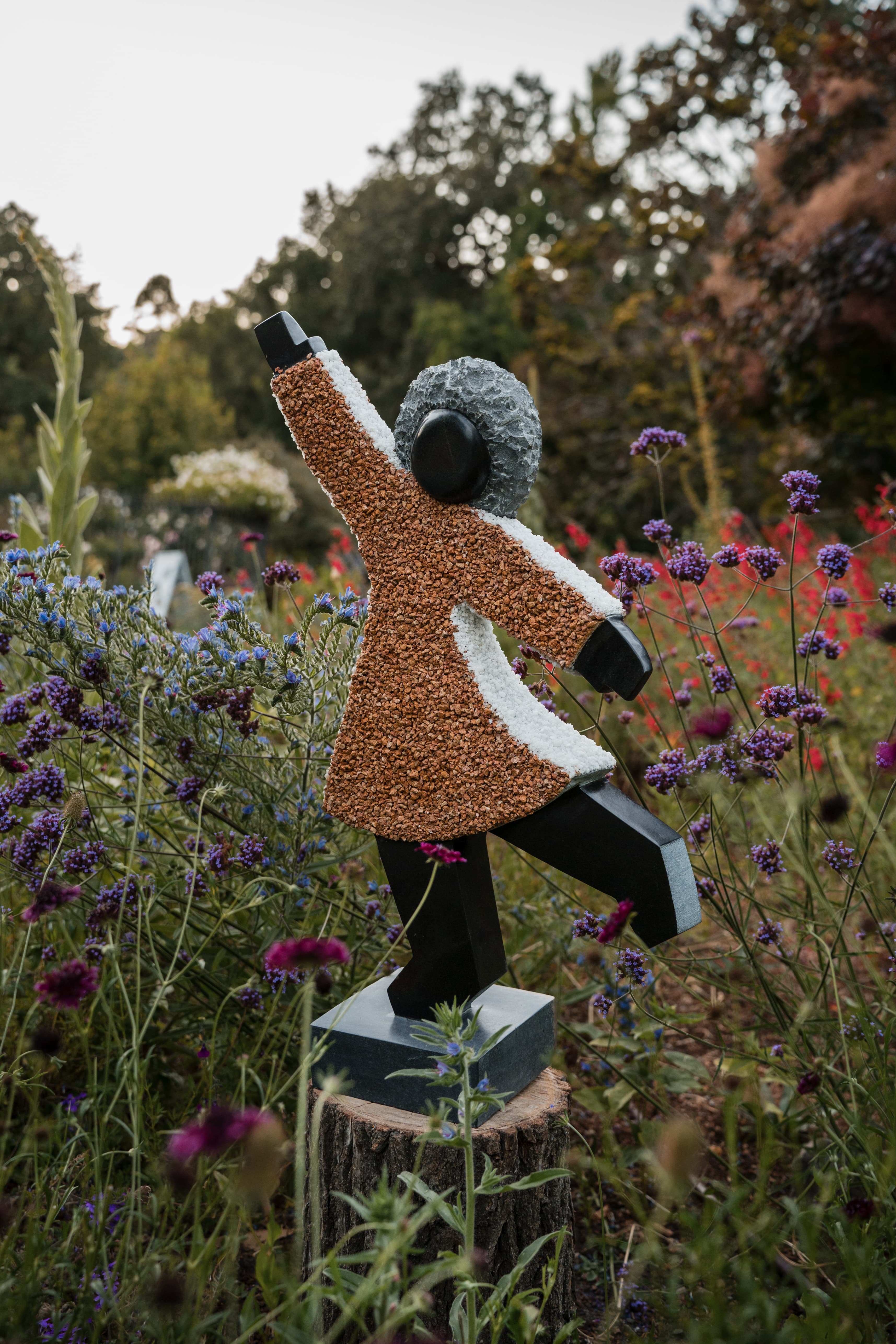 Dominic Benhura Shona stone sculpture at Marin Art & Garden Center, Ross California