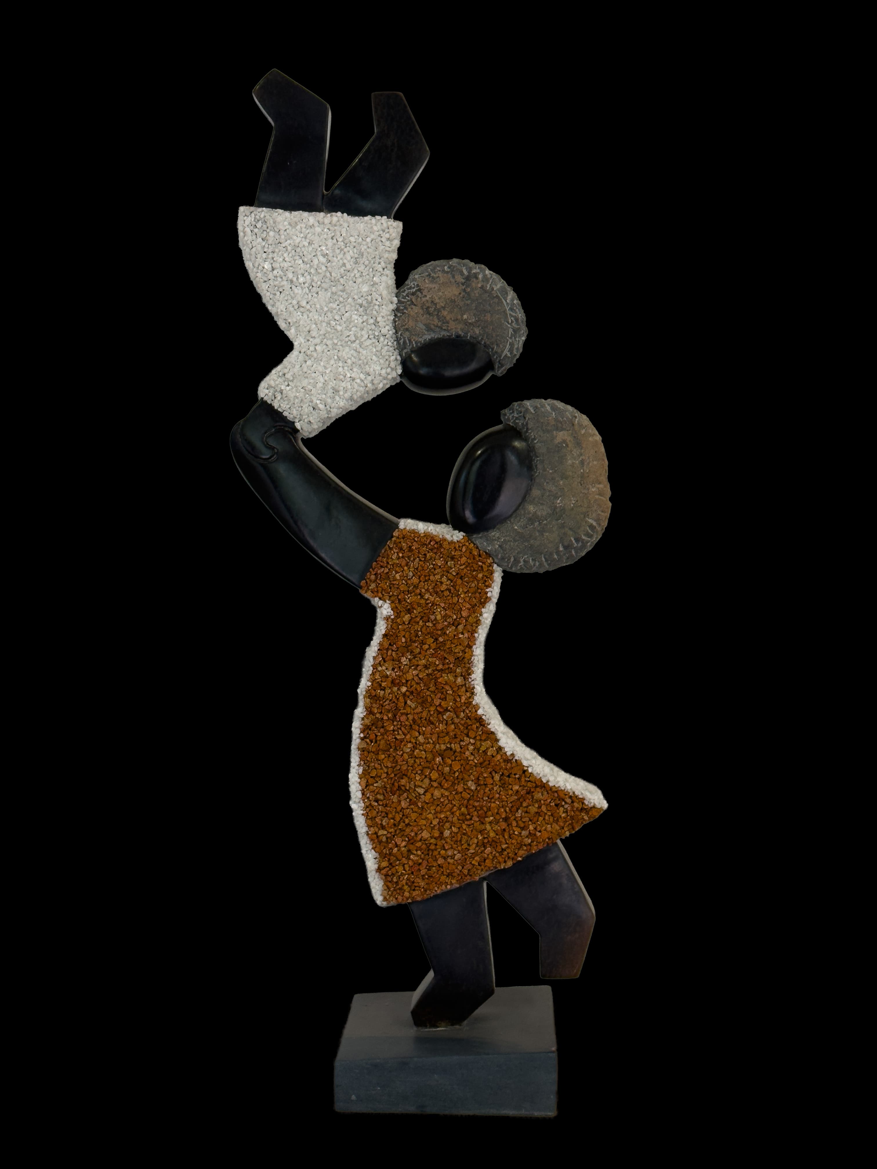 Apple of My Eye — Springstone and Dolomite Shona sculpture by Dominic Benhura